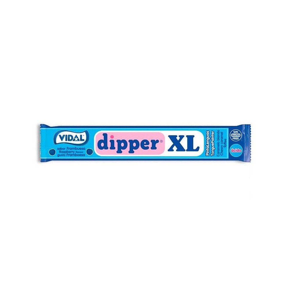 Vidal Dipper XL Caramelo masticable sabor a FRAMBUESA